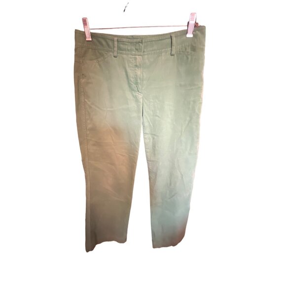 Theory mint green corduroy cropped trousers size 2 - Picture 1 of 4